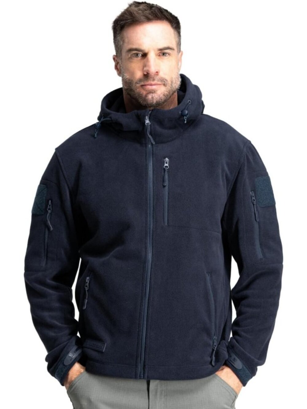 Tactical Fleece Hoodie Jacket for Men - Military Style, Cold Weather, Waterproof